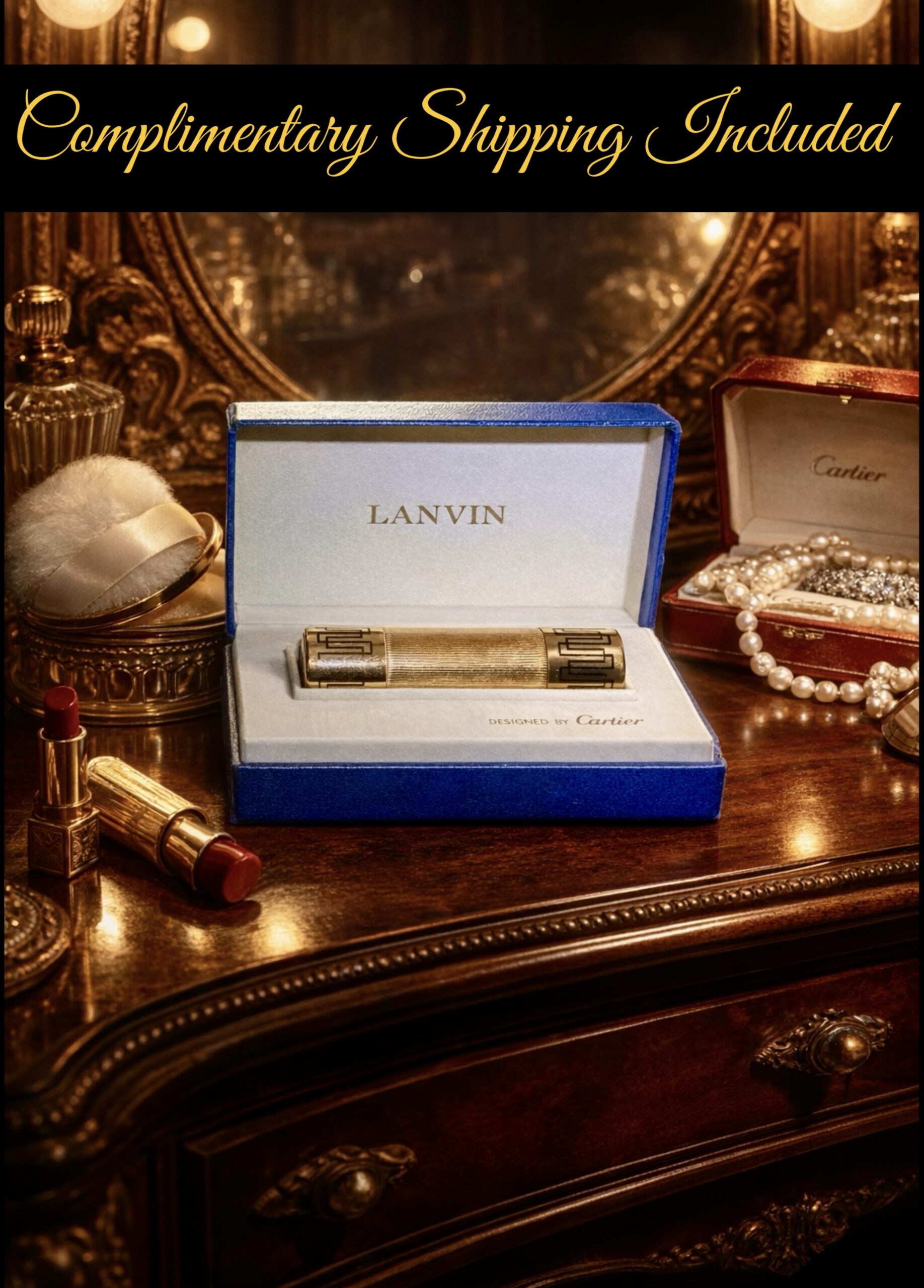 Vintage Lanvin Perfume Case w Original Box - Image 6