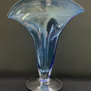 Azure blenco fan vase on a black background
