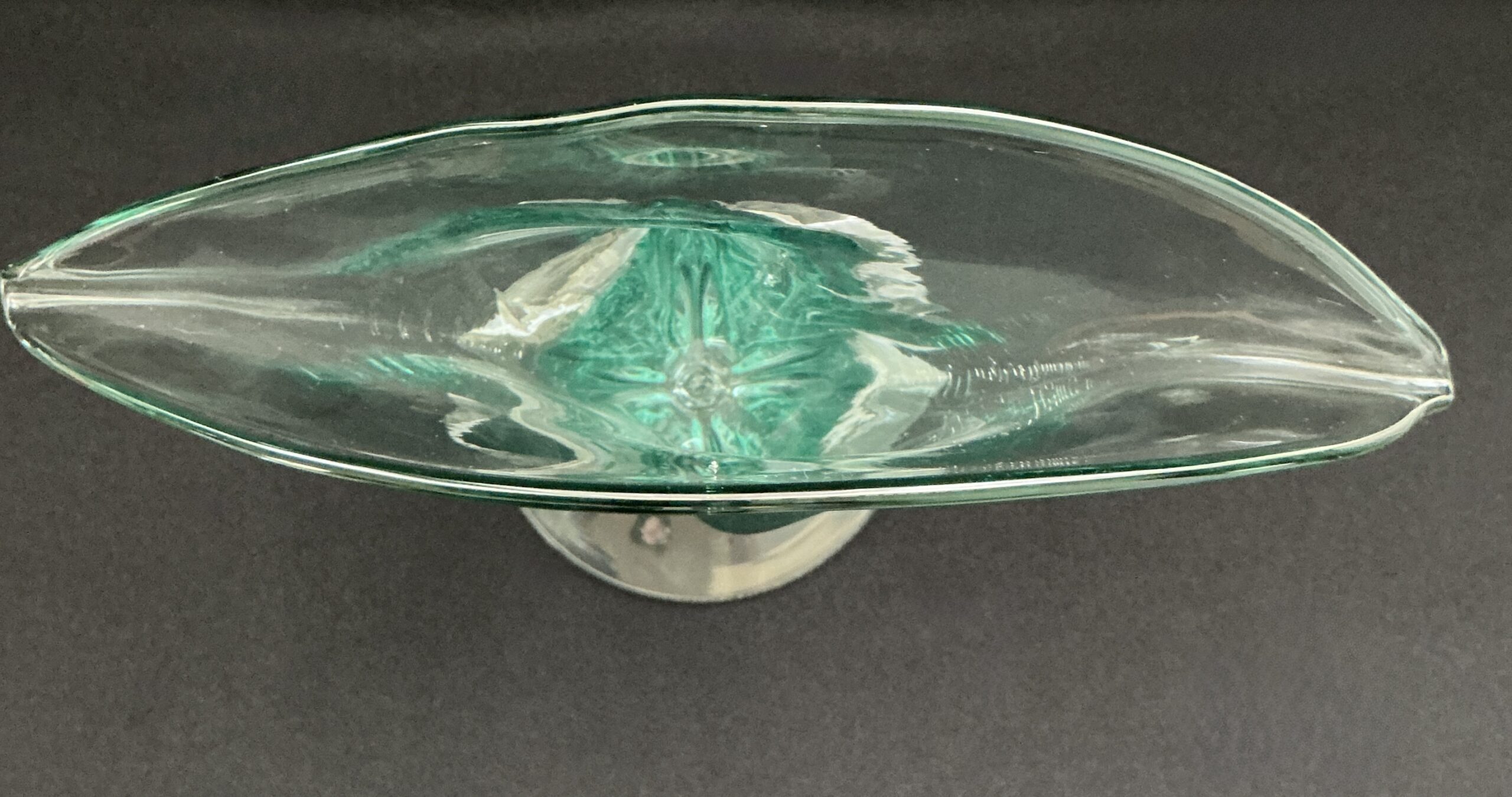 Vintage Blenko #872 Seafoam Fan Vase Hand Blown Art Glass - Image 5