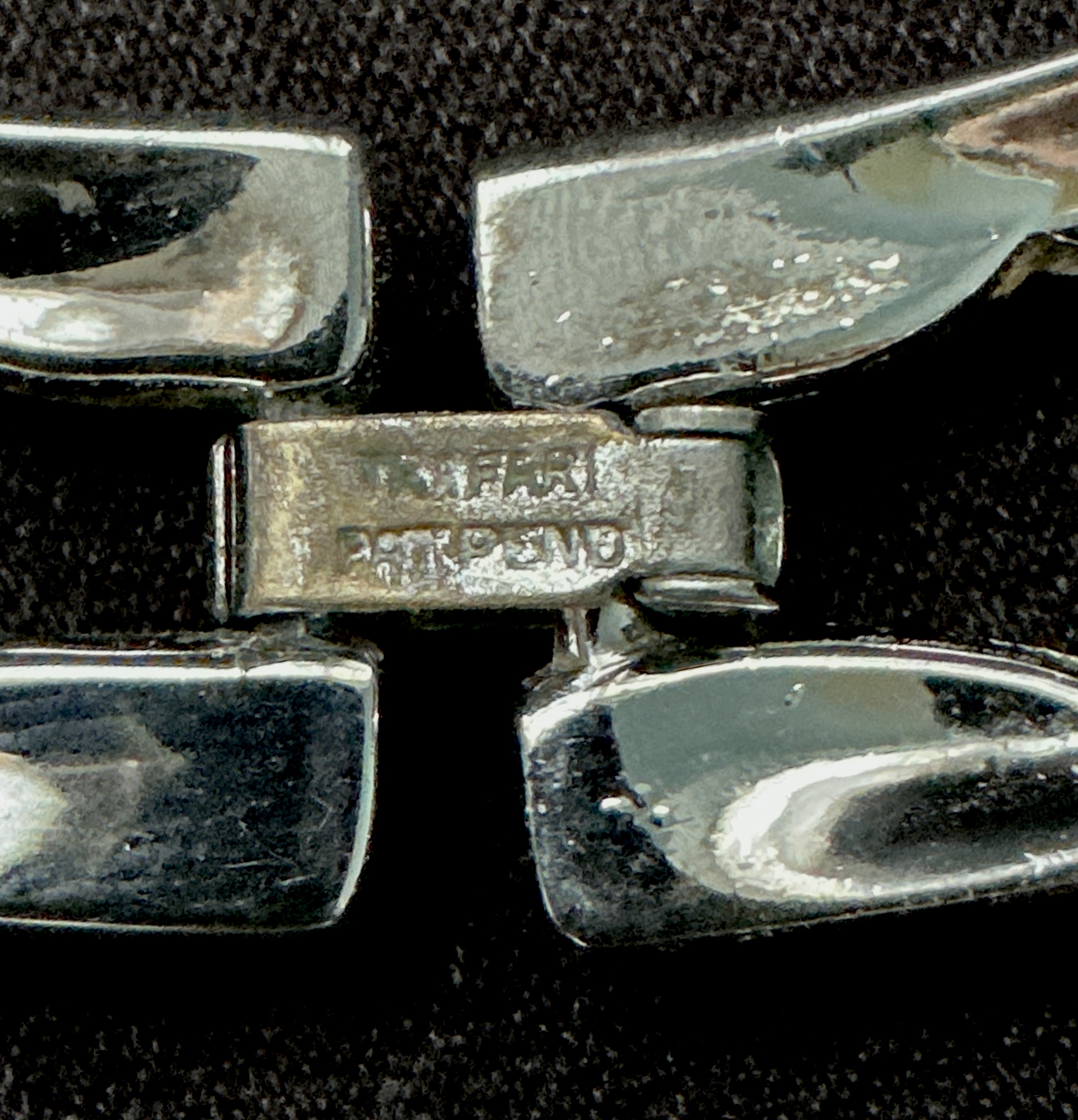 Signed Trifari PAT PEND Silver Tone Choker Necklace Vintage Designer Jewelry - Image 4