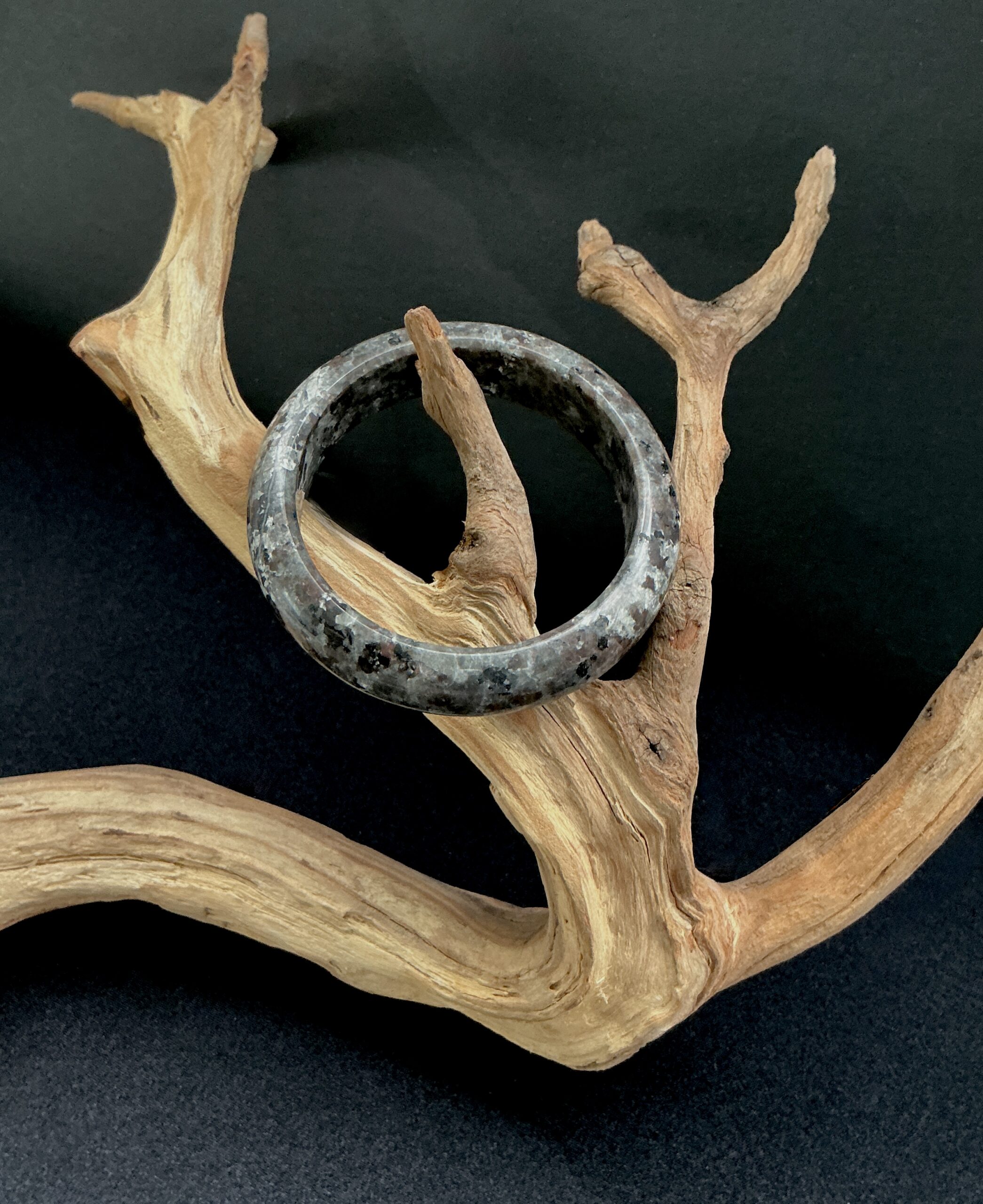 Yooperlite Hololith Bangle Bracelet UV Reactive Stone Bangle