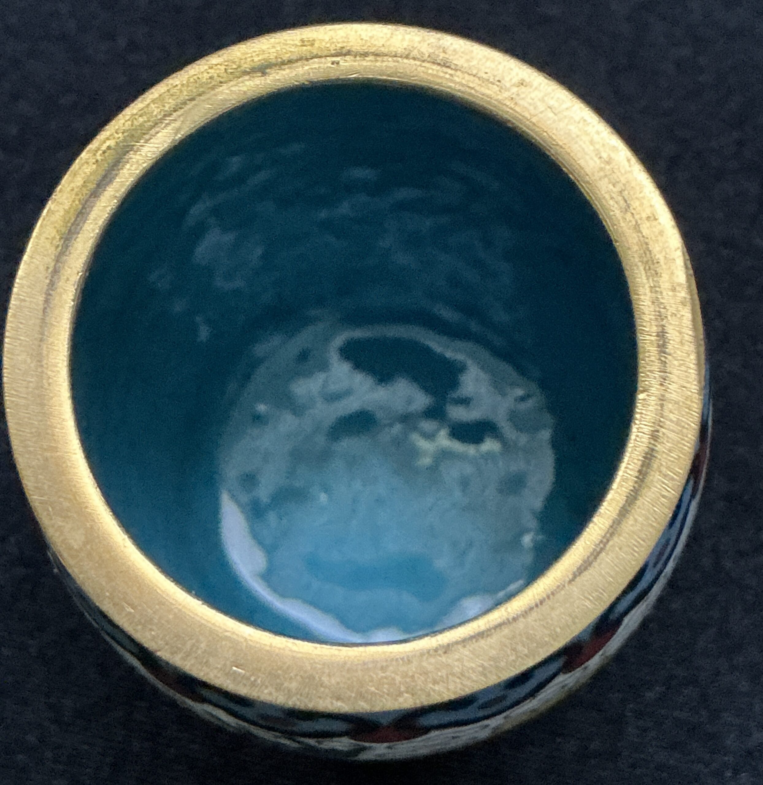 Vintage Chinese Cloisonné Barrel Trinket Box Floral Enamel Lidded Box White Blue Gold Cloisonne Keepsake Pill Box - Image 12